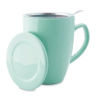 `Plint` Turquoise Mug 300ml with Strainer