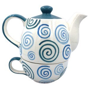 Zestaw Tea For One `Świderki` Czajniczek wraz z filiżanką