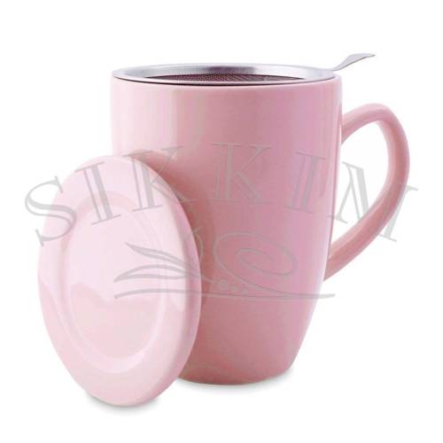 `Plint` Pink Mug 300ml with Strainer