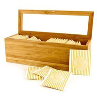 Bamboo box for 4 types of tea bags