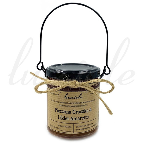 Domowe Konfitury `Pieczona Gruszka & Likier Amaretto` 225g