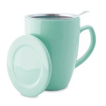 `Plint` Turquoise Mug 300ml with Strainer